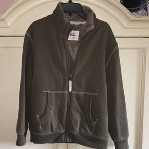 Mini Boden lined khakis green jacket